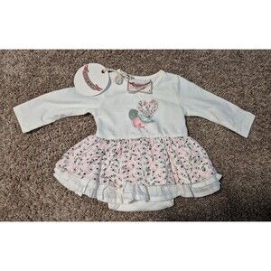 Little wings baby girl dress bodysuit size 3 months nwt